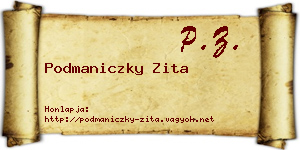 Podmaniczky Zita névjegykártya